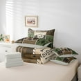 thumbnail image 2 of Manfei Green Rustic Bedding King Size, Jungle Adventure Bed Set, Farmhouse Hunting Reversible Bedding Sets King Size, Breathable Room Decor, 7-Piece, 2 of 7