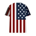 thumbnail image 3 of Fartey Plus Size Women American Flag Shirt 4th of July Patriotic V Neck T Shirts Independence Day Graphic Tees Summer Short Sleeve Tops Gifts Clothes Blue XXXL, 3 of 5