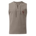 thumbnail image 1 of Tank Top for Men, Men Summer Drawstring Pocket Solid Color Printed Sleeveless Tank Top Casual Shirt, 1 of 3