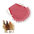 thumbnail image 4 of Delantal De Gallina Protector De Aves De Corral, Delantal Doble De Gallina Cómodo Reutilizable Elástico Brillante Con Correas Elásticas Para Gallina Grande Para Gallina Mediana Cergrey rejilla roja, 4 of 8