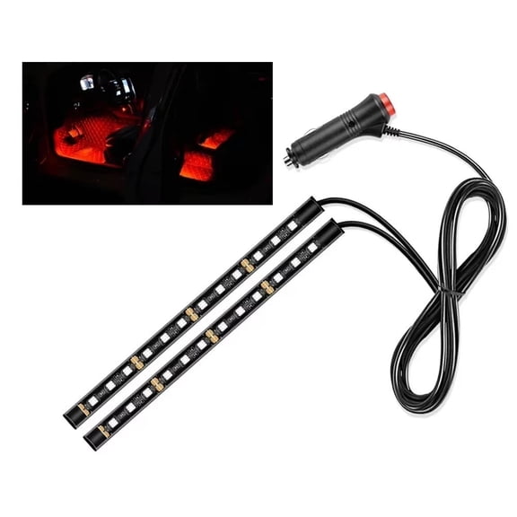 Baguer Ambient Car Light Strip Usb Powered With 24 Leds for Interior Floor and Dashboard Use Easy to Operate On/off Switch