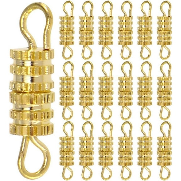 50pcs Screw Twist Clasps Necklace Bracelet Jewelry Clasp Lock Extenders Spacer Clasps Connector for Layered Choker Chains Jewellery Crafts