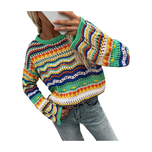 Zara multicolored crochet clearance sweater