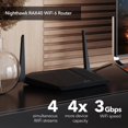thumbnail image 3 of NETGEAR - Nighthawk AX3000 WiFi 6 Router, 3Gbps (RAX40), 3 of 9