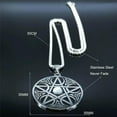 thumbnail image 4 of MATROOY Moon Pentacle Pendant Stainless Steel Crescent Star Protection Necklace, 4 of 5