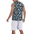 thumbnail image 2 of Naloa Daisy Floral B Basketball Jersey Reversible Men's Mesh Athletic Sports Shirts Training Practice S-4XLXX-Large, 2 of 6