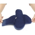 thumbnail image 3 of Men Washable Microfiber Suede Adjustable Memory Foam Home Open Toe Indoor Slippers, 3 of 7