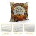 thumbnail image 4 of BCIIG  &nbsp;Autumn Harvest&nbsp;Wreath Blessing Pillow Covers   Pumpkin Kisses &amp; Harvest Wishes Quote Throw Pillow Case Cushion Cover   Thanksgiving Gift Decor Home Couch (F-Wreath) 20x20in, 4 of 5