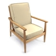 thumbnail image 3 of Jordan Manufacturing Sunbrella 45" x 22" Canvas Antique Beige Solid Rectangular Outdoor Deep Seat Chair Cushion Set with Ties and Welt, 3 of 13