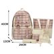thumbnail image 3 of Bolsa 5 unids/set mochila de mujer moda lindo de escuela a cuadros para vacaciones (rosa) Ehuebsd Para Estrenar, 3 of 9
