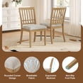 thumbnail image 4 of Harper & Bright Designs Round Folding Dining Table Set for 2, Wooden Farmhouse Breakfast Nook Table with Drop Leaf and 2 Upholstered Chairs for Small Places Kitchen Dining Room, Brown, 4 of 18