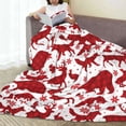 thumbnail image 6 of Vsdgher red plaid Moose Bunny bear Ultra-Soft Micro flannel Blanket Throw Blankets for Couch Sofa, Bed (4 sizes)-40"x30", 6 of 7