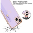 thumbnail image 3 of iPhone 13 Case, iPhone 13 Phone Case Love Heart Cute Case with Wristband Kickstand Holder Soft TPU Plating Bumper Protective Slim Shockproof iPhone 13 Case Cover for Girls Women, Purple, 3 of 14