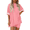 Orange Pink, variant on EKOUAER Lounge Sets for Women 2 Piece Short Sleeve Tops and Shorts Summer Set Soft Comfy Pjs Sleepwear Tracksuit