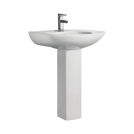 Swiss Madison SM-PS305 22-1/16" Oval Pedestal Ceramic Bathroom Sink