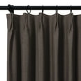 thumbnail image 2 of TWOPAGES Pinch Pleat Drape Cotton Blend Light Filtering Curtain for Bedroom, 1 Panel, 52"x108", Brown, 2 of 5