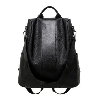 Mochila de Cuero para Mujeres, Bolso Escolar Antirobo de Gran Capacidad con Cuero Suave Impermeable, Bolso de Moda Convertible para Viajes Y Desplazamientos, Bolso de Mochila de Cuero para Mujeres
