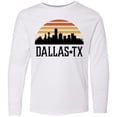 thumbnail image 3 of Inktastic Dallas Texas Skyline Vintage Long Sleeve Youth T-Shirt, 3 of 5