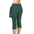 thumbnail image 4 of Clearance! Delayuji Wide Leg Sweatpants Women Xl Green Womens Pants for Summer Cropped High Waist Yoga Pants Comfy Stretchy Leggings Workout Compression Pants, 4 of 4