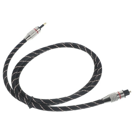 KALLORY Digital Optical Audio Cable Black Fiber for Clear Audio Signal and 5.1 Channel Support