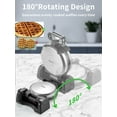 thumbnail image 3 of Waffle Maker, Yabano Stainless Steel Flip Belgian Waffle Iron with Non-Stick Surfaces, Save Space Design, 1080W, 3 of 7