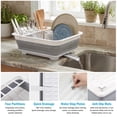 thumbnail image 5 of Collapsible Dish Drying Rack – Rustproof Foldable RV Dish Drying Rack with Utensil Holder, 360° Drainage, Space-Saving for Kitchen, Camping, BBQ & Boats, 5 of 7