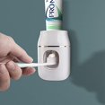 thumbnail image 4 of Soporte para cepillos de dientes montado en la pared, dispensador automático de pasta de dientes autoadhesivo para baño, 6 ranuras para cepillos de dientes, 2 tazas y cajones Organizador de cosmético TUNC Sencillez, 4 of 5
