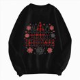 thumbnail image 5 of Towmus Christmas Sweatshirt Women Merry And Bright Christmas Pullover Shirt Patch Color Xmas Gift Holiday Tops, 5 of 7