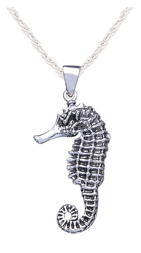 Sterling Silver 3D Small Seahorse Charm