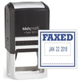 thumbnail image 4 of MaxMark Q43 (Large Size) Date Stamp with "FAXED" Self Inking Stamp - Blue Ink, 4 of 5