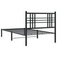 thumbnail image 6 of vidaXL Metal Bed Frame without Mattress with Headboard Black 39.4"x78.7", 6 of 7
