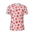 thumbnail image 5 of Wukai Strawberry Print Men's Short-Sleeved Mesh T-Shirt,Quick-Dry Short Sleeve Workout T-Shirt-, 5 of 8