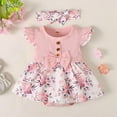 thumbnail image 2 of LAPAKIDS Infant Toddler Baby Girls Sleeveless Floral Party Swing Dress 0-3 Months, 2 of 7