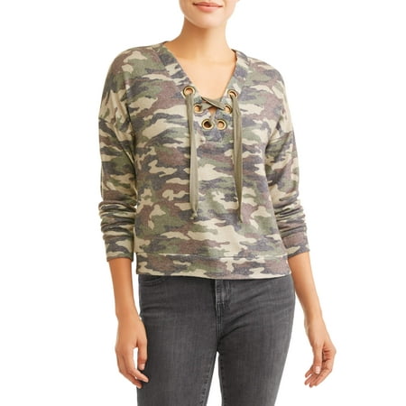 Women's Lace Up Sweatshirt