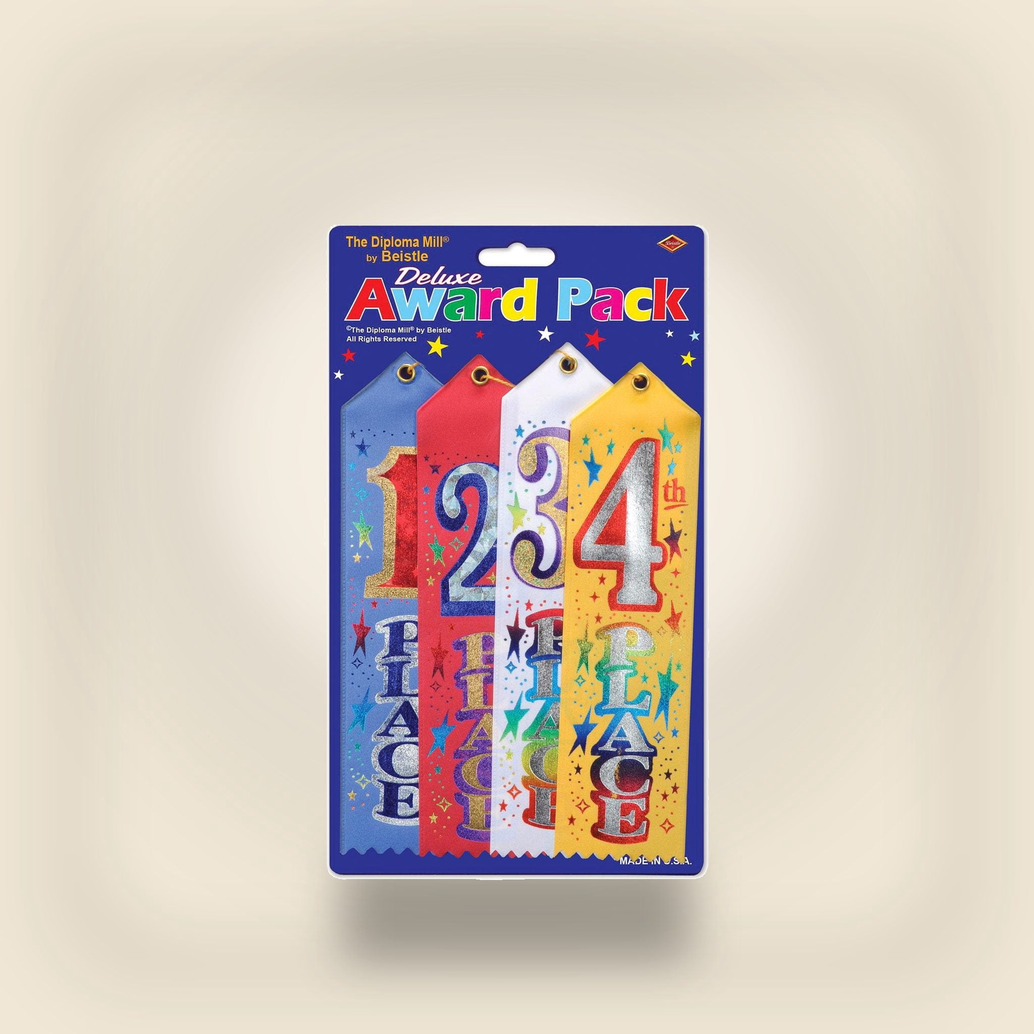 6 Pack Bulk 1st/2nd/3rd/4th Place Award Pack Ribbons