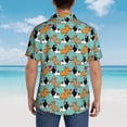 thumbnail image 6 of Balery Cute French Bulldog Print Men's Hawaiian Shirts Short Sleeve Beach Shirt Relaxed Fit Vacation Button Down Shirts-Large, 6 of 9