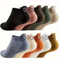 thumbnail image 4 of Cute Socks, 10 Pairs Ankle Socks, Cotton kawaii Funny Embroidered Low Cut Designs for Women Girl- One Size Fits All-USA, 4 of 9