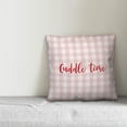 thumbnail image 2 of Creative Products Cuddle Tine in Red Text on Pink Plaid 16x16 Spun Poly Pillow, 2 of 2