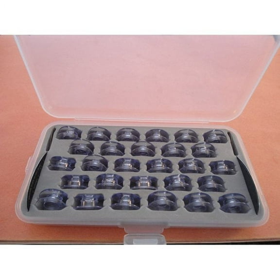Box Of 28 Clear drop-in Bobbin 172222P For Singer 401, 401A, 403, 403A, 500, 502, 99, 99K, Class 66
