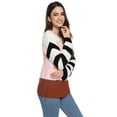 thumbnail image 2 of Uniexcosm Women's Pullover Sweater Long Sleeve Crew Neck Knit Tops, 2 of 8