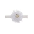 thumbnail image 3 of Nishine - Paquete de 2 diademas de encaje elástico para recién nacidos, diademas de tela con flores y perlas para baby shower, regalo de cumpleaños (blanco/marfil), 3 of 5