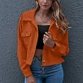 thumbnail image 4 of Women Autumn And Winter Fashion Cropped Jackets Button Cropped Jacket Tops Long Sleeve Shirts, 4 of 7