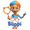 Blippi, variant on Spidey and His Amazing Friends Cozee Buddy Flip-Out Chair by Delta Children, Blue