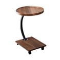 thumbnail image 4 of Mesa auxiliar pequeña, mesita de noche, mesa auxiliar en forma de C, mesa de centro, marco de metal, mesita de noche, mesa de sofá para sala de estar, Redondo, 4 of 8