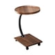 thumbnail image 4 of Mesa auxiliar con ruedas, mesita de noche en forma de C, mesa auxiliar, mesa de noche grande móvil, mesa de sofá para sala de estar, espacio pequeño Redondo, 4 of 8