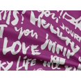 thumbnail image 5 of oneOone Rayon Purple Fabric Text Craft Projects Decor Fabric Printed By The Yard 56 Inch Wide-1R, 5 of 5
