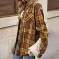 thumbnail image 6 of Hueook Barn Jackets for Women Plaid Button with Pocket Basic Top Jacket Multicolor XL, 6 of 8