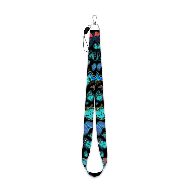 Guardurnaity Correa mariposas Partysu portátil colorido desmontable cordón ligero a prueba de suciedad Catton Novel Key teléfono móvil Accesorios de disfraces Astilla, astilla 45.0*5.0 Guardurnaity AP014182-02