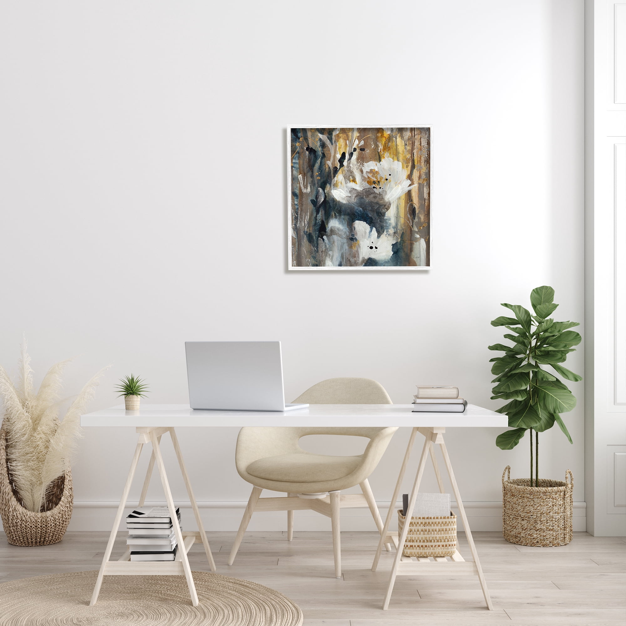 Stupell Industries Modern Abstract Botanical Painting Cascading Floral Petals, 24 x 24, Design by K. Nari