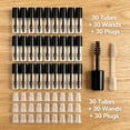 thumbnail image 3 of ACDANC 30Pcs Empty Mascara Tube and Wand,3ml Eyelash Cream Bottles with Brush Inserts,Small Sample Size Eyelash Care Packing Tube Container for Castor Oil,Home and Travel (Black), 3 of 7